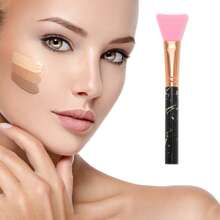 1 Pc Mask Brush, Lightweight Marble Facial Clay Masks Brush Applicator - 粉紅黑金色調 - 查看 2
