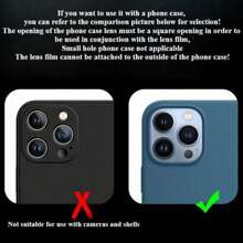2pcs Tempered Glass Camera Lens Protection For IPhone 16 Pro Max 15Plus 9H Hardness Scratch Resistant Lens Films For IPhone 15 14 13 12 11 Waterproof Shockproof Anti-Fall Anti-Fall Anti-Fingerprint Full Cover