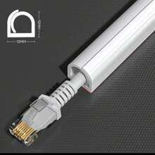Self-Adhesive Cable Concealers With Side Opening (For Easy Cable Replacement), Flexible Cable Management For Home Audio, PVC Soft Cable Trunking, Surface-Mount Cable Trunking For Wall-Mounted TVs, Usable For Floor, Home And Office, White Expansion Cover, 1.5cm (Width) X 1.0cm (Height)