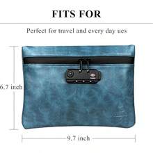 FIREDOG Smell Proof Bag With Lock, 6x9 Odor Proof Pouch Case Container For Travel Stash Storage - PU-blue - View 6
