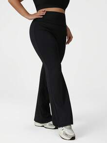 Sodalemon 大码女式阔腿舞蹈裤，高腰瑜伽/健身喇叭裤，春夏