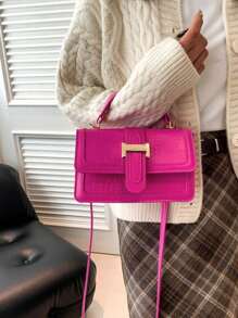 Women's 2024 Autumn Winter Handbag, Fashion Shoulder Bag With Plain, Popular Small Square Crossbody Bag