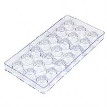 21-Hole Rose Style Transparent Hard Plastic Chocolate Molds Chocolate Candy DIY Making Tool Household Kitchen Baking Accessories Mother's Day Gifts