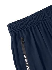 1pc Casual Solid Color Sports Outdoor Pants For Girls, Spring/Autumn - Blue - View 5