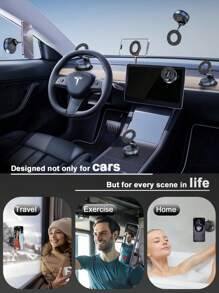 Car Phone Holder For Magsafe [78+LBS Strongest Suction & 2400gf Strongest Magnetic] 360° Adjustable Car Phone Mount, Phone Holders For Your Car For IPhone 16 Pro Max 15 14 13 12 Plus