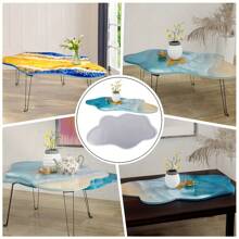 1 pièce Grand moule en silicone résine asymétrique de 24 pouces, moule en silicone pour coulage de résine époxy, convient pour table de rivière DIY, planche à charcuterie, table basse, dessus de bureau, planche à découper, décoration murale