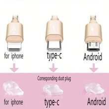1pc/2pcs Bear Shaped Pendant Dust Plug Charg Port Stopper, Compatible With Apple & Type-C Phone Charging Port