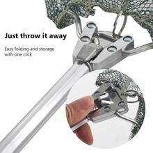 Triangle Fishing Net Fish Landing Net, Foldable Collapsible Telescopic Pole Handle, Durable Nylon Material Mesh, Safe Fish Catching Or Releasing - màu xanh lá - Xem 3