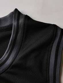 男子 23 号全黑刺绣篮球球衣