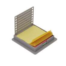 Sticky Note Holder With Stencil - Light Gray (with 100 4-color Sticky Notes) - View 5
