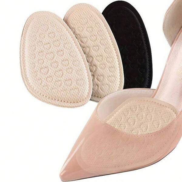 Plantillas de medida intermedia para zapatos de mujer, con amortiguación en los dedos, suaves y antideslizantes, aptas para tacones altos, plantillas intermedias