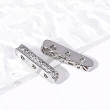 18K Gold Plated Inlaid Zirconia Beads Spacer, 3 Holes Separators For Beads, DIY Beading Jewellery Making Components