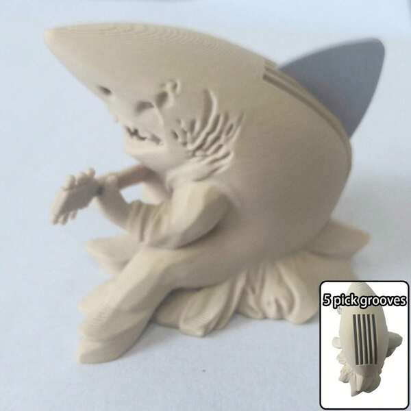 Shark Guitar Pick Holder - Creative Plectrum Storage, Ocean-Themed Guitar Accessory. Space-Saving & Durable Design, Perfect Gift For Musicians With Marine Life Decoration