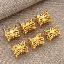 10/30 件 18K 镀金花丝端盖花珠盖珠端盖金属隔珠盖适用于项链手链耳环珠宝制作用品