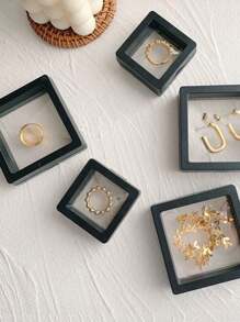 1 件悬挂展示盒、挂盒、珠宝、硬币和收藏品展示盒、便携式挂膜盒、抗氧化珠盒、防尘珠宝悬挂收纳盒、日常珠宝包装、透明包装、多功能礼品包装盒、适用于手工艺品展览、家居装饰和珠制品、女士收纳整理器旅行必需品返校宿舍收纳