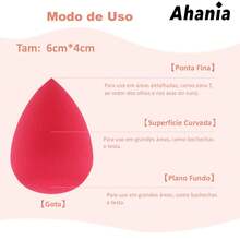 Ahania 3pcs Teardrop Shaped Makeup Sponges, Beveled Cut, For Liquid Foundation, Concealer Super Soft Washable And Reusable - màu xanh lá - Xem 9