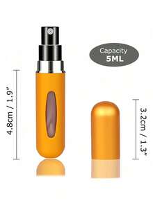 1/5/10 件 5 毫升可再填充旅行香水雾化瓶，便携式迷你香水喷雾瓶 - 金色 - 查看 3