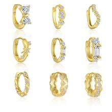 1 件/对 奢华 925 纯银锆石星形泡泡圈耳环 女士精美珠宝派对生日礼物日常佩戴 - 1個 - 查看 5