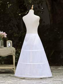 1 Stück Weiß 3-lagiger Stahl Reifrock Krinoline Unterrock für Frauen, flauschiger Tüll Unterrock geeignet für Brautkleid, Abendkleid, Lolita-Stil, Tanzrock