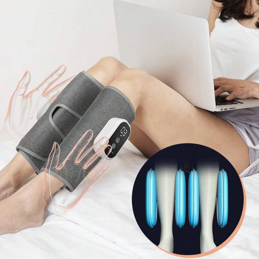 Hailicare 3-Mode Leg Massager With Air Compression|3 Intensities + 15-Min Timer|Effective Relief For Leg Fatigue – Budget-Friendly Home Use - Grey - View 1