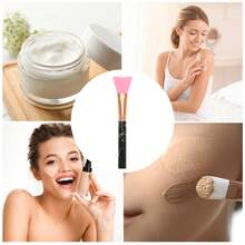 1 Pc Mask Brush, Lightweight Marble Facial Clay Masks Brush Applicator - 粉紅黑金色調 - 查看 5