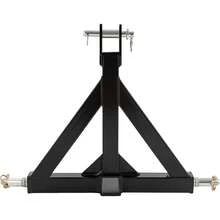 HaroldDol 3 Point Hitch Receiver, 2" Triangular Receiver Trailer Hitch With Hitch Pins, Iron Trailer Accessories, For Tractors & Trailers, Black - Black - View 2