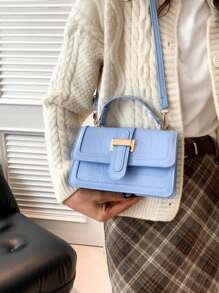 Women's 2024 Autumn Winter Handbag, Fashion Shoulder Bag With Plain, Popular Small Square Crossbody Bag