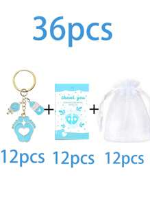 Set de 36/18/6 llaveros con huella de pie rosa, que incluye llavero, bolsa de malla y tarjeta de agradecimiento, para regalo de despedida de soltera/ducha, regalo para futura mamá, regalos para fiestas de boda, regalos navideños, decoración de fiesta de cumpleaños, regalos de despedida de soltera, regalos para invitados