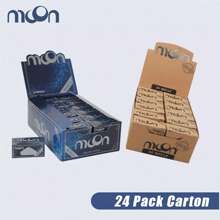 moon. 24 Rollen 4M Slim Formaat Vloeipapier Ongebleekt Papier Langzaam Brandend Rookaccessoires Jongen Valentijn Hart Vrouwen Valentijn