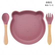 Set di alimentazione per bebè in silicone da 8 pezzi/6 pezzi/5 pezzi/4 pezzi/3 pezzi con piatto diviso con ventosa, prodotti per lo svezzamento, set di piatti per l'alimentazione autonoma di bebè/bambini piccoli con cucchiaio, forchetta, tazza con beccuccio, bavaglino regolabile, stoviglie per bebè