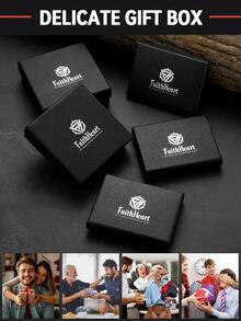 Pendientes para Hombres Pendientes de Estilo Nórdico Vikingo de Ónix Negro Joyería de Oreja Hipoalergénica Pendientes Ligeros con Caja de Regalo - Ónix Negro-Redonda-Plata - Ver 7