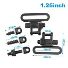 Montaje de giro rápido táctico desmontable de 3,18 cm con tuerca metálica y 3 tornillos