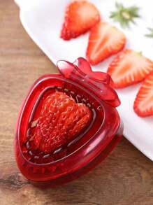 1pc Creative Strawberry Fruit Slicer, Fancy Melon Fruit Clicer Kitchen Fruit And Egg Slicer