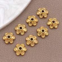 10/30 件 18K 镀金花丝端盖花珠盖珠端盖金属隔珠盖适用于项链手链耳环珠宝制作用品