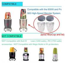 32oz/24oz/18oz Replacement Cups, Juice Cups Compatible With Nutri Bu 900W Blender - Clear - View 9