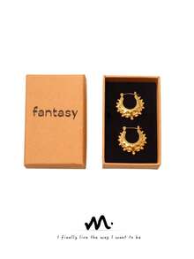Gold Earrings + Gift Box