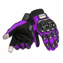 1 Pair Cycling Gloves, Summer Motorcycle Gloves, Cycling Accessories, Off-Road Motorcycle Full Finger Touchscreen Gloves, Outdoor Sports Gloves, Anti-Fall Cycling Gloves, M-2XL - Multicolor - View 10