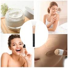 1 Pc Mask Brush, Lightweight Marble Facial Clay Masks Brush Applicator - 金色色調黑色白色 - 查看 5