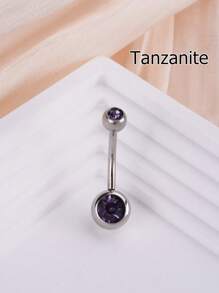 1 buc inel la modă din oțel inoxidabil cu zirconiu cubic, inel pentru buric potrivit pentru buric, bijuterii pentru piercing pentru buric, bară de piercing pentru buric, inele pentru buric, unghii pentru buric, inele pentru buric, bijuterii pentru piercing pentru buric pentru femei și fete, purtare zilnică