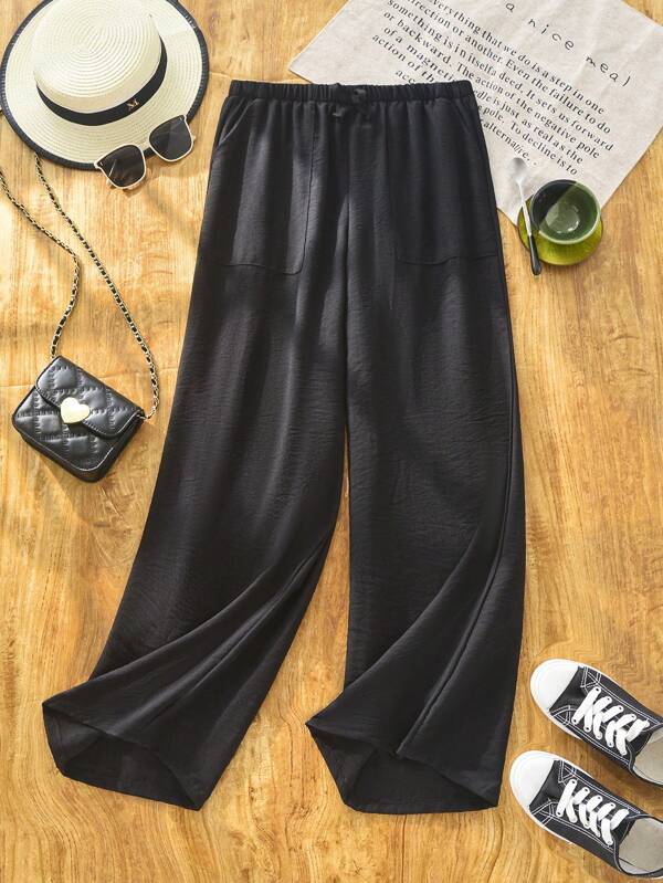 Teen Girls' Flowy Loose Pants, Spring/Summer