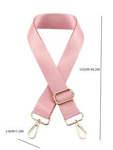 Adjustable Replacement Women Bag Strap Versatile Wide Shoulder Crossbody Handbag Strap Lanyard - Pink - View 2