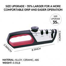 Best 2026 Mother's Day Gift, 1 Knife Sharpener, 4 Adjustable Sharpening Angle, Coarse & Fine Knife Sharpener With Adjustable Angle Guide, Pocket Knife Sharpener, Handheld Knife Sharpener For Kitchen Knives, Scissors (BLACK)-Revitalize Your Knives, Effortlessly Tackle Any Kitchen Challenge! Achieve Professional Sharpness At Home. Enhance Your Cooking Experience With Precision And Ease - 酒紅色 - 查看 11