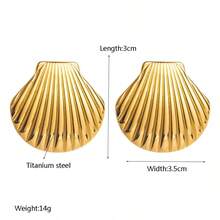 1 对/3 对几何编织条纹耳环，简约三角形和方形线条纹理耳钉，适合女士 - 金色 - 查看 12