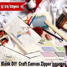 40/20/10/5pcs Set Blank Canvas Tote Bags, Digital Printing Craft DIY Handmade Gift Bag Multipurpose Set, Portable Cosmetic Bag/Toiletry Kit Travel Makeup Set, Express Love & Gratitude Gift Packtravel Essentials For Vacation Summer Holiday Back To School School Stuff Bag For School Travel Bag For Women Makeup Bag For Travel