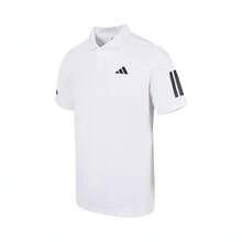 Adidas Men's CLUB 3STR POLO Jersey Knit Collared Short Sleeve Tee TJEO412 - White - View 1