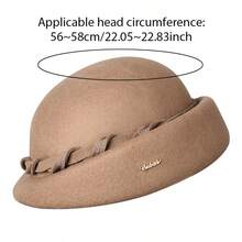 1 件法国羊毛贝雷帽，复古澳大利亚羊毛毡帽，秋冬季艺术画家帽 - A - 查看 11