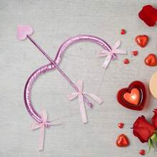 Conjunto de arco y flecha de Cupido, accesorios para disfraz de Halloween, cosplay, accesorios de fotos para mujer - Rosa - Ver 5