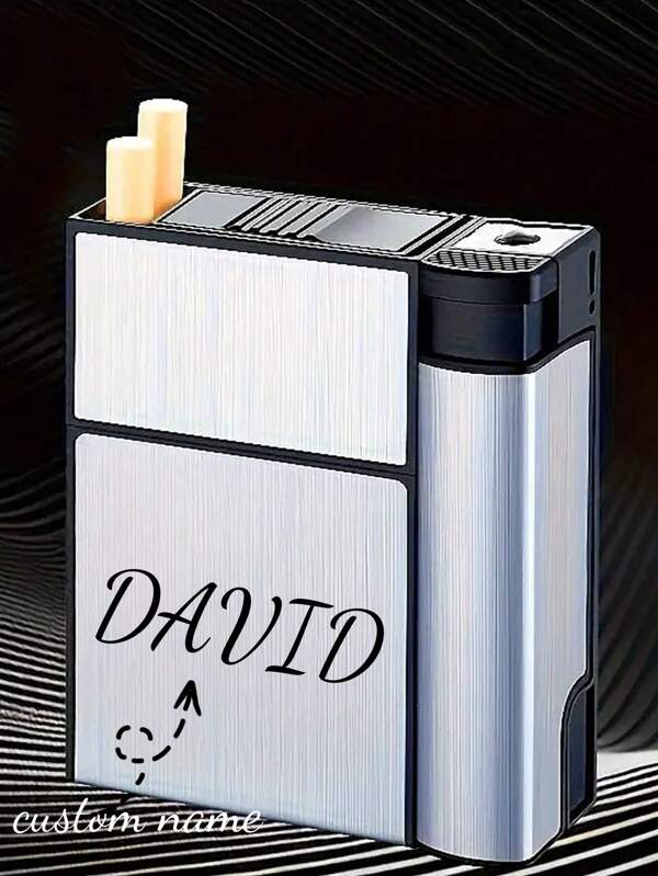 1pc Customized Engraved Cigarette Case, Personalized Cigarette Box, Custom Gift For Husband, Boyfriend, Dad, Men, Father's Day, Valentine's Day, Mother's Day, Grandfather, Birthday Father's Day Holiday Commemorative Gift,Multi-Functional,Durable,Ornamental,Reusable,Exquisite,Stylish,High-Quality,Colorful,Modern,Custom,Personalized,Unique,Ideal Gifts For Him,Ideal Gifts For Her,Boyfriend,Dad,Girlfriend,Mom,Family,Friends,Tea Room,Home,Garden,Office,For Anniversaries,For Valentine's Day,For Mother's Day,For Birthdays,For Father's Day,For Graduation,For Weddings,For Housewarming,Jewelry Boxes & Organizers