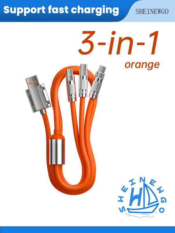 SHEINEWGO Cable de carga USB 3 en 1 compatible con iPhone 14, 13, 12, 11 Pro Max, Xs Max, también compatible con Samsung, Redmi, OnePlus y teléfonos, compatible con iPhone, Android, cámara, MP3, adaptador universal, cargador
