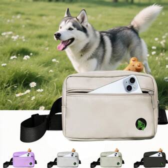 Pet Dog Fanny Pack, Treat Pouch, Upgraded Stronger Magnetic Closure, Dog Training Bag, Multi-Functional Large Capacity Fanny Pack With Adjustable Belt, For Pet Training And Walking, Outdoor Travel, Work And Daily Commute.(Bag Only)